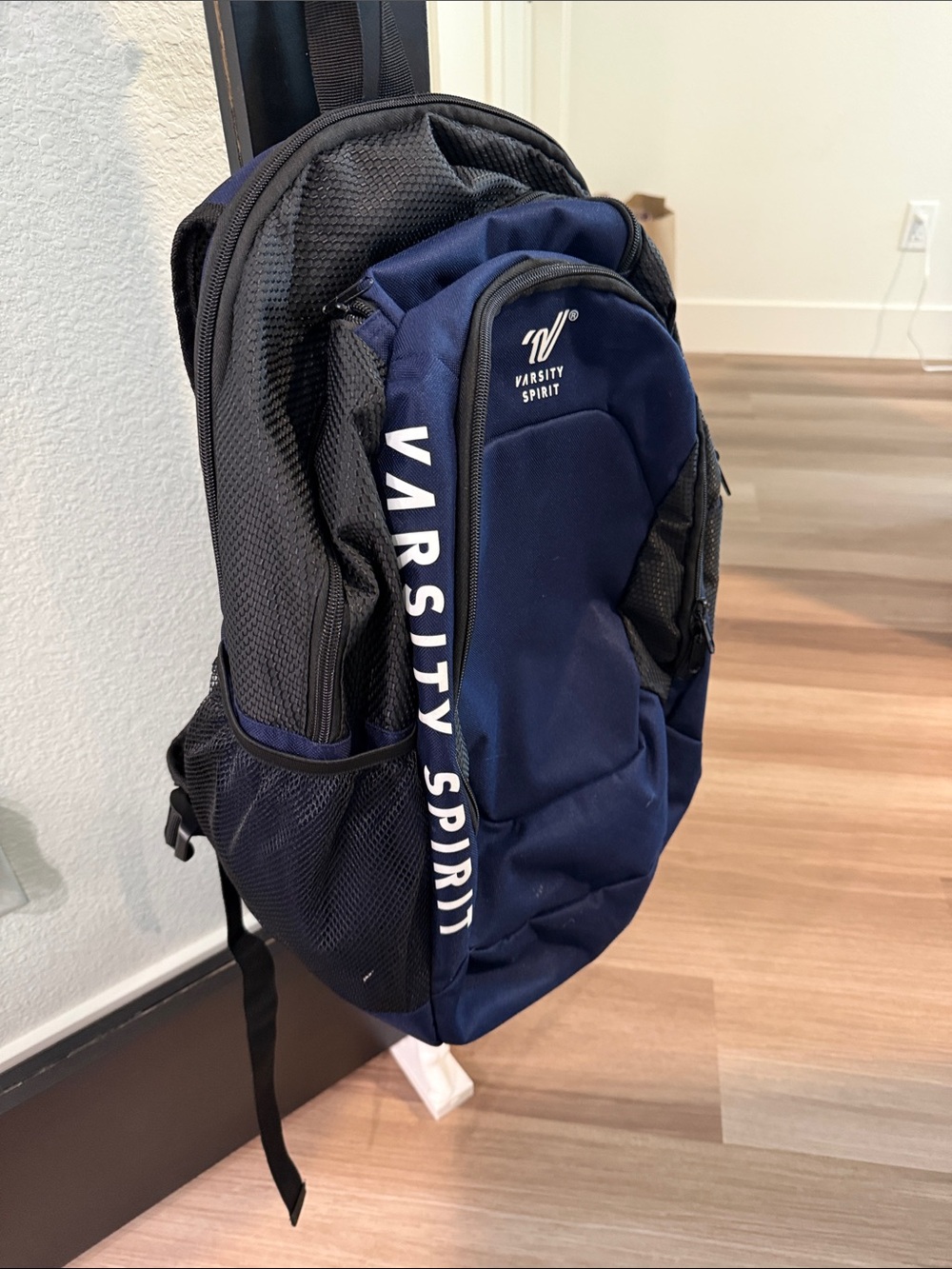 Navy and Black varsity spirit Backpack - Picture 2 of 3